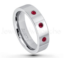 0.21ctw Ruby 3-Stone Ring