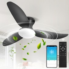 65W-85W Deckenventilator Beleuchtung Timer Leiser Wohn LED Zimmer Schlaf Lüfter