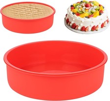 NVIYAM 2 Stück Silikon Kuchenformen Rund 8 Zoll 20cm Silikon Backform Rund 