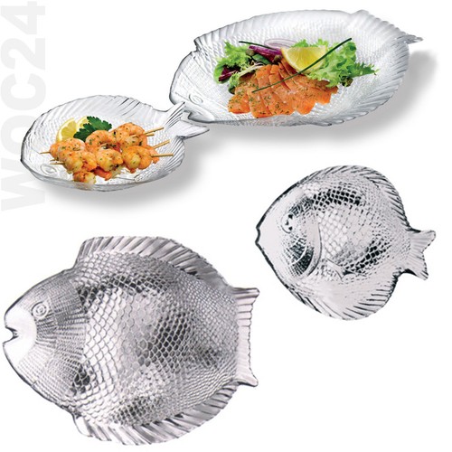 Glas fischplatte servierplatte - glas,