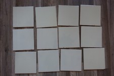 12 Stück Retro Fliesen 15 x 15 cm vanillegelb Postenpreis