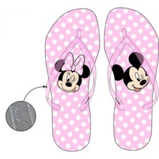Kinder Flip-Flop/neu/Zehentrenner/Minnie Mouse/Gr.26/27/rosa/weiß