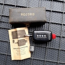 Record analoger Drehzahlmesser Hand-Tourenzähler RAR Vintage Full-Set Schwarz 