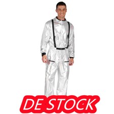 DE~Erwachsene Astronauten Kostüm Herren Metallic Space Weltraumfahrer Overall