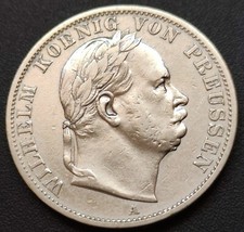 Preussen Vereinsthaler 1866 Silber Wilhelm Siegesthaler Silver Coin  Art.003-073