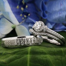 1,50 Kt Halo Diamant Braut