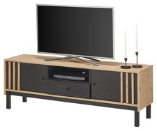 TV Lowboard VOLANO Fernsehschrank 2 Türen 1 Schublade Artisan Eiche