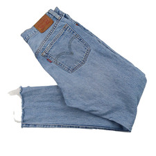 Levis 501 Skinny Damen Red Tab Jeans blau distressed Gr. 27/29 W (T8602)