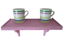 Altes Wandregal Wandboard Konsole Holz pink Shabby Chic Landhaus Vintage 37x18