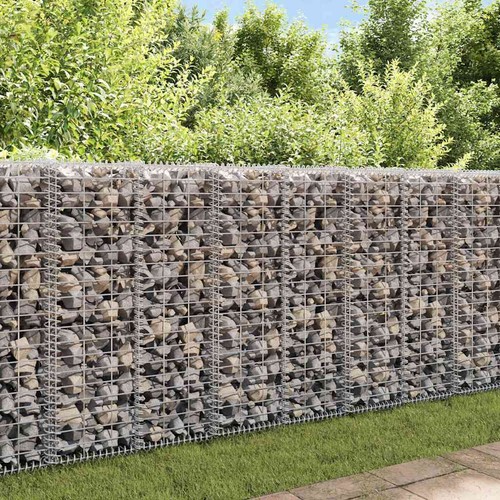 Gabionenwand mit abdeckung - mit,