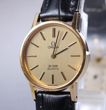 OMEGA de Ville Quarz Vergoldet