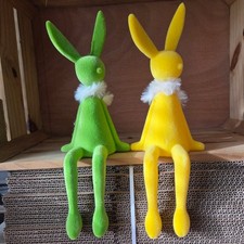 2 x Flock Hase Figur