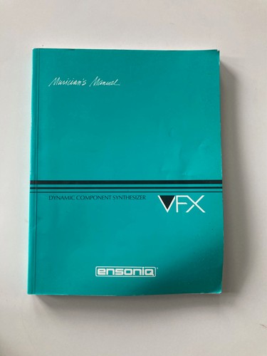 Ensoniq vfx manual - vfx,