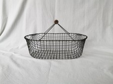 alter DDR Drahtkorb Erntekorb Gartenkorb Kartoffelkorb verzinkt Metallkorb