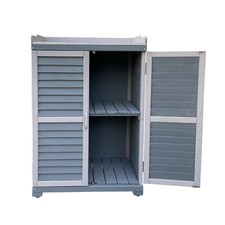 Gartentisch Unterschrank grau