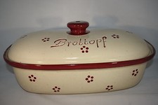 Brottopf 40 cm Rubin Oval NEU, Steinzeug Westerwald