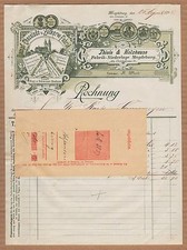 MAGDEBURG, Rechnung 1895, Schokolade- u. Honigkuchen-Fabrik Thiele & Holzhause