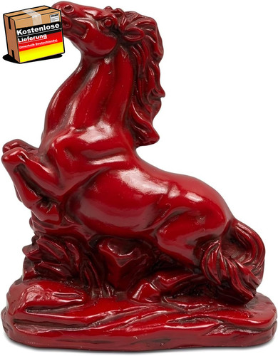 Rote pferde statue dekoration - pferde,