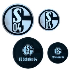FC Schalke 04 Aufkleber 2er-Set Logos schwarz Wechselbild S04 Fanartikel Shop