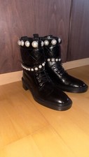 Zara leder biker stiefeletten - biker,