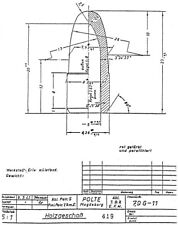Werkszeichnungen Kurzpatronen 8x33 von Polte für Sturmgewehr Mkb42 MP43 MP44