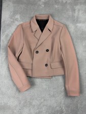 Blazer Jacke Zara Basic Gr. M rosé altrosa kurz schwarze Knöpfe Anzugjacke