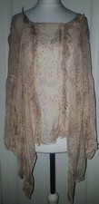 Zara oversized boho S M 36 38 Bluse Tunika bohemian Seide Shirt boho rosa