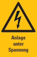 Aufkleber "Anlage unter