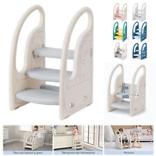 Kinder Tritthocker Lernturm 2/3 Stufen Tritthocker Kinderhocker für Bad Küche