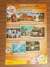Seltene Werbung MCDONALD'S Happy Meal Beppo Bumerang Australien Plüschtiere 2006