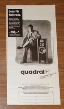 Seltene Werbung vintage QUADRAL PHONOLOGUE SHOGUN HiFi Lautsprecher Boxen 1990