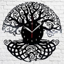 Tree Vinyl Record Wall Clock