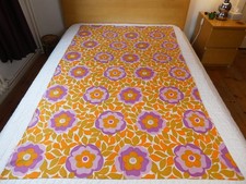 Bettwäsche Blumenmuster, Baumwolle Stoff Retro Original 70er Jahre, 118 X 188 cm