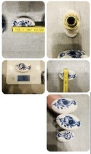 Porzellan Türknauf-Set • Türbeschlag • Antik