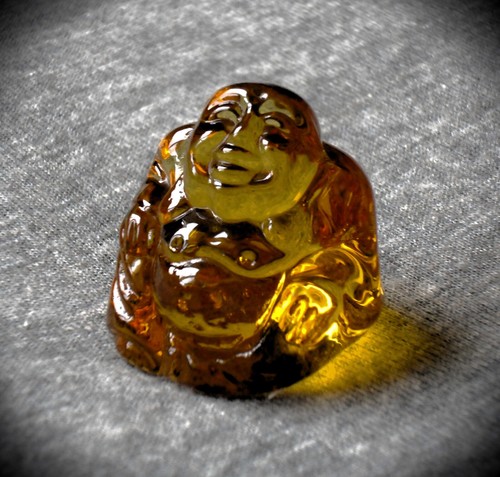 Alte glas figur buddha - glas,