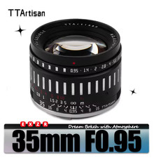 DE TTArtisan 35mm F0.95 APS-C Manueller Fokus Kameraobjektiv für Fuji