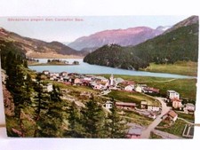 Silvaplana gegen den Campfer See. Graubünden / Schweiz. Alte AK farbig. gel. 190
