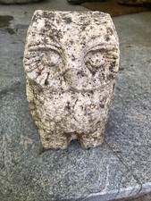 Eule Statue Granit  Stein Skulptur Handarbeit