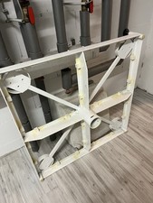 Bodenhalterung für Großschirm mit Steinplatten Schirm Garten Sonnenschutz