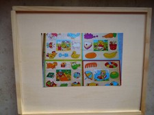 Puzzle- Kinder- Holzpuzzle für Kinder- 4 Stück in Holzkiste -Neuwertig