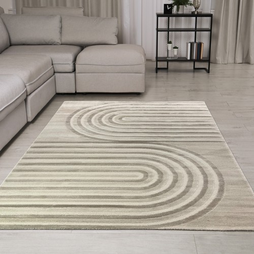 Designteppich creme beige - designteppich,