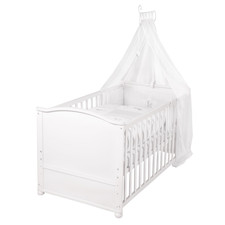 roba Komplettbettset Babybett Set Fox & Bunny weiß 70x140cm Bettwäsche Matra688