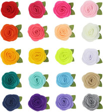 20 Stück Filz Rosenblumen mit