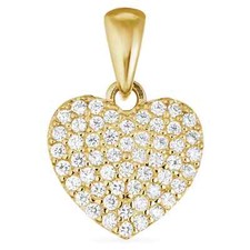 Herz Anhänger 585er Gelb Gold