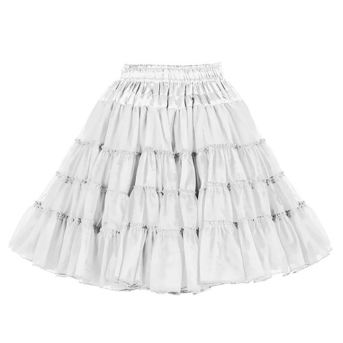 Petticoat deluxe weiß lagig - petticoat,