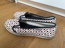 Schuhe Ballerinas Vans KVD Damen Slip On Sneaker weiß Punkte Gr. 36 US 6