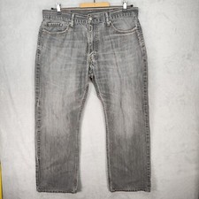 Levis 514 Herren Jeans Hose Gr. W38 L30 Grau Gerade Beim 100% Baumwolle 