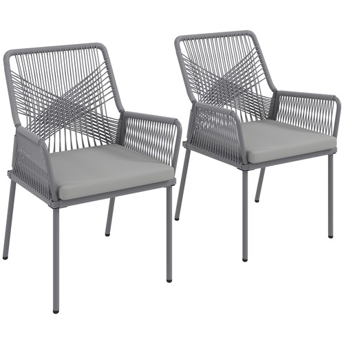 2er set gartenstuhl rattan - set,