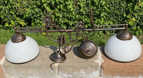 Zweiflammige zuglampe messing - zweiflammige,