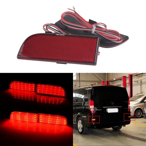 Rot rücklicht stoßstange - 2x,